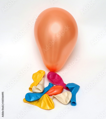 Balloons on white background