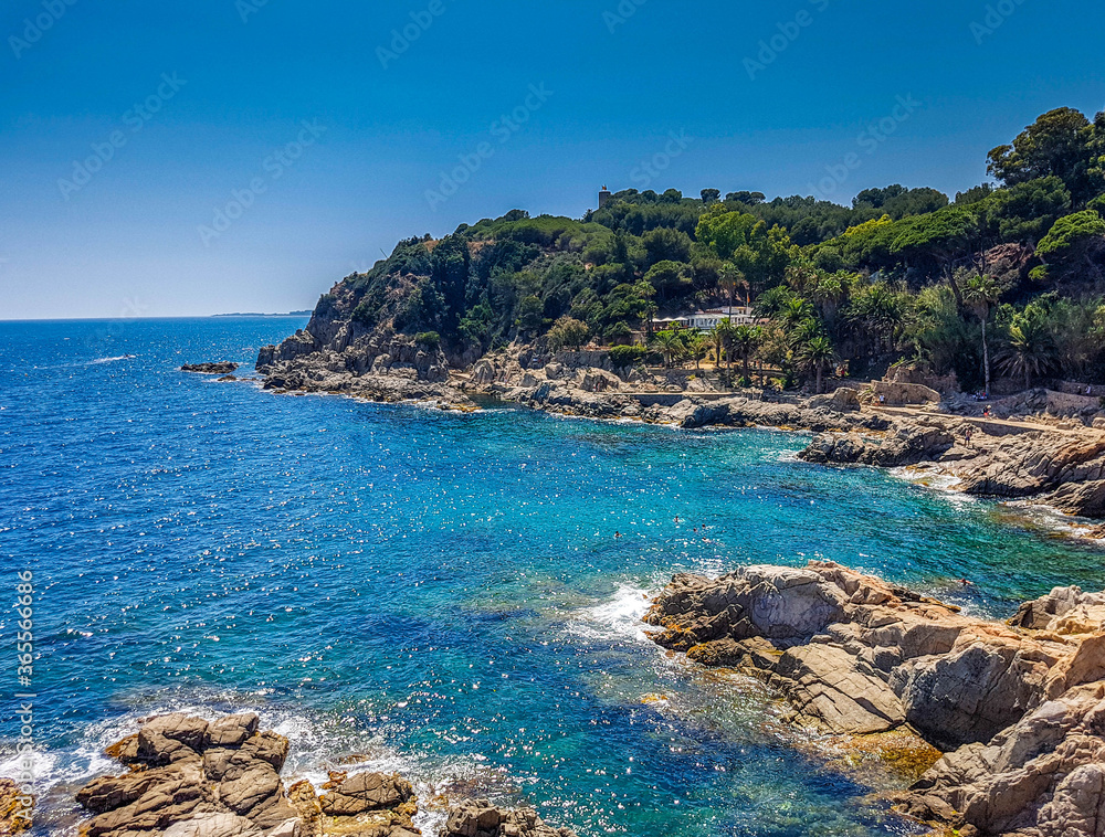 Blue Ocean in Spanish Costa Brava Catalonia