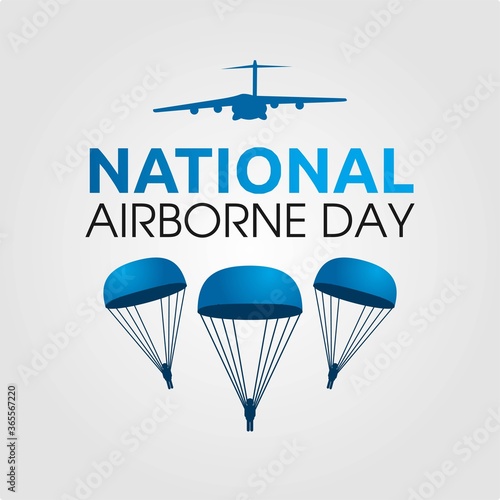 National Airborne Day Vector Illustration