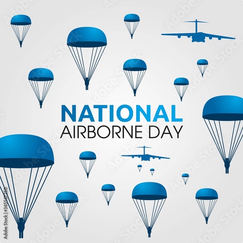 National Airborne Day Vector Illustration