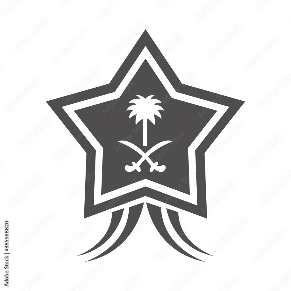saudi arabia national day, star flag national emblem silhouette style icon saudi arabia national day, star flag national emblem silhouette style icon