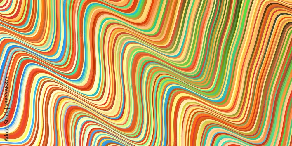 Fototapeta premium Light Multicolor vector background with wry lines.