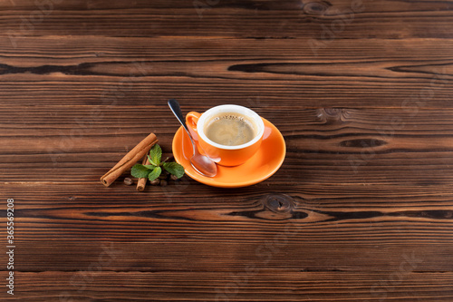 coffee on a wooden background