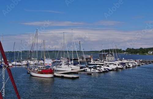 Hafen in Wiek auf RÜgen mit Booten