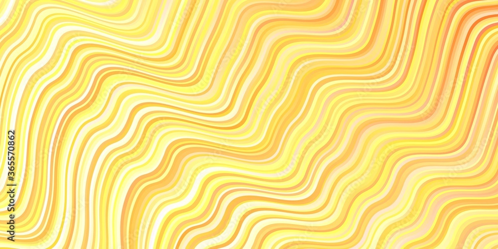 Light Orange vector backdrop with curved lines.