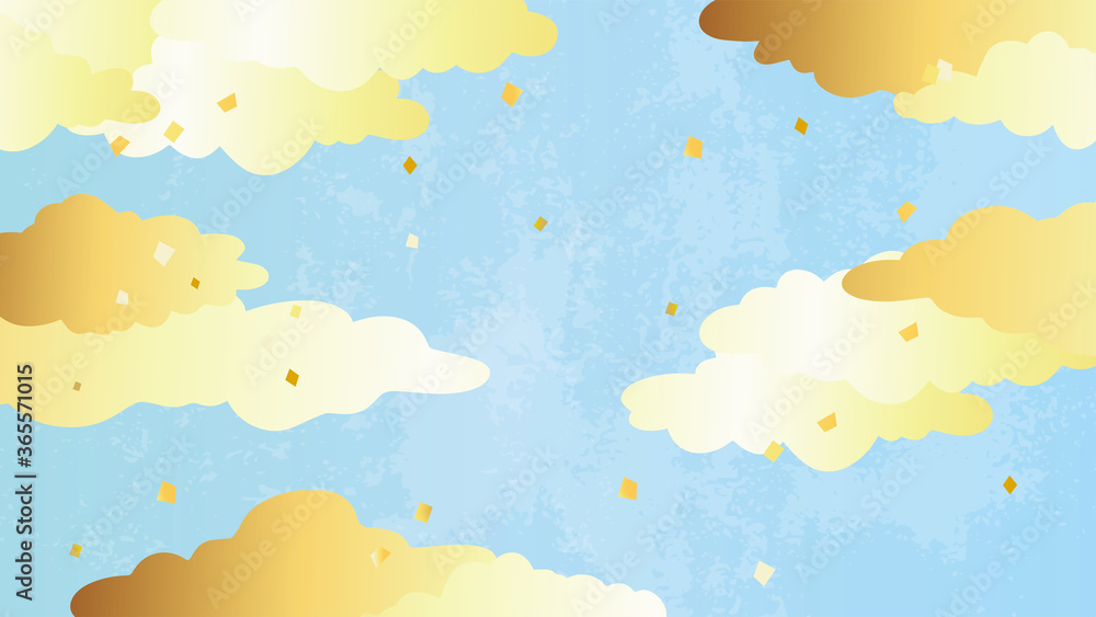 Obraz premium 金色の日本の和風柄 