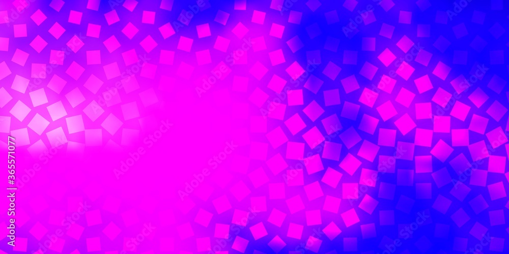 Light Purple, Pink vector pattern in square style. Abstract gradient illustration with colorful rectangles. Modern template for your landing page.