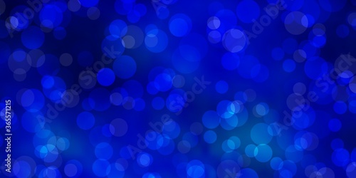 Light BLUE vector background with bubbles. Illustration with set of shining colorful abstract spheres. Pattern for business ads.