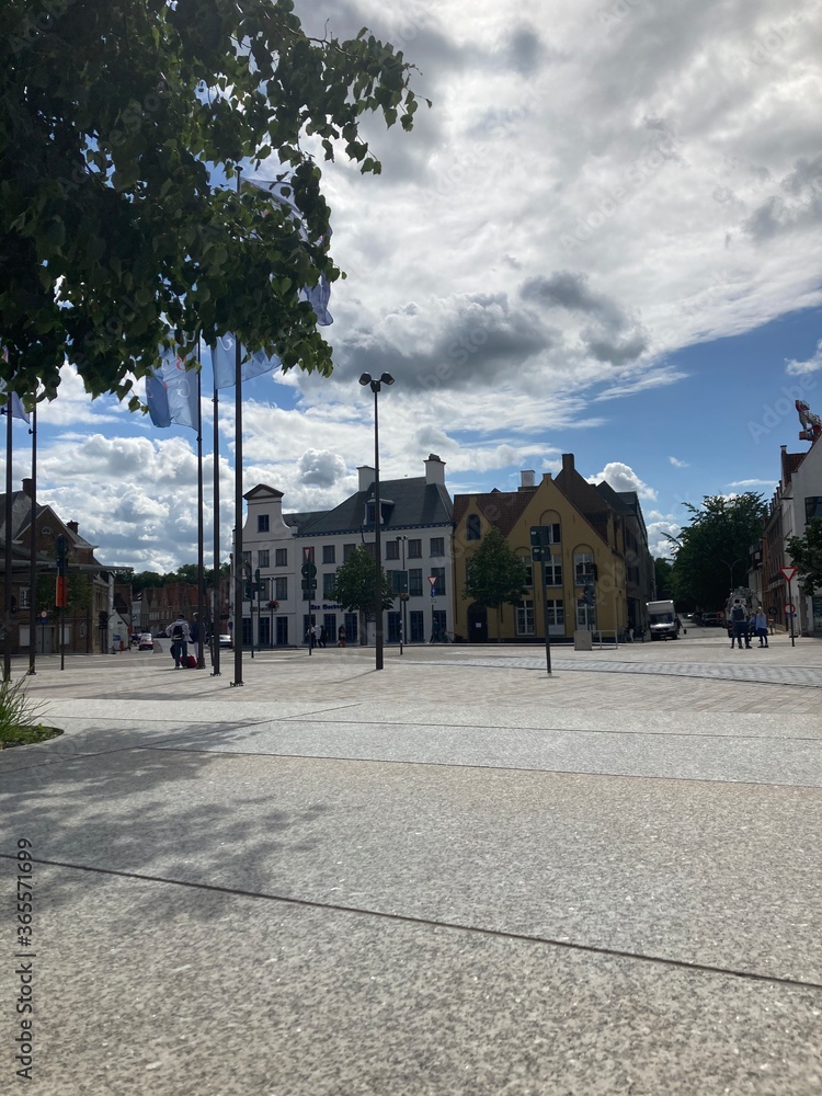 Naklejka premium old town square in warsaw