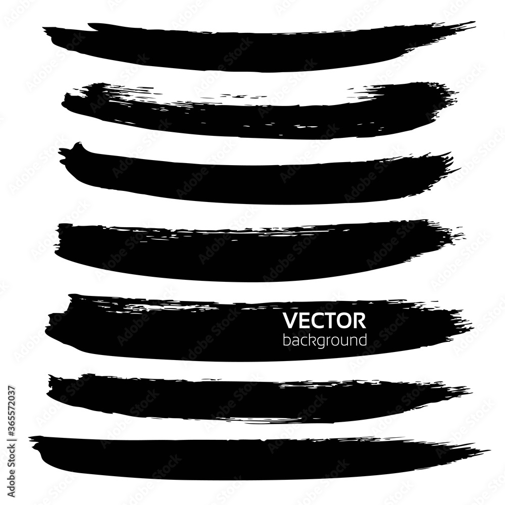 Long black smears isolated on a white background Long black smears isolated on a white background