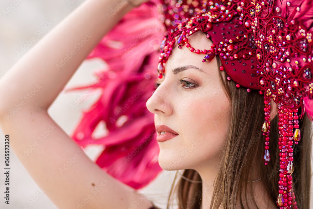 Gorgeous girl in a Brazilian carnival costume Gorgeous girl in a Brazilian carnival costume