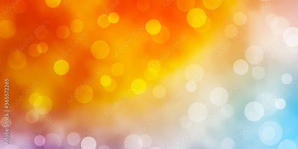 Light Blue, Yellow vector background with spots. Modern abstract illustration with colorful circle shapes. Pattern for business ads. Light Blue, Yellow vector background with spots. Modern abstract illustration with colorful circle shapes. Pattern for business ads.