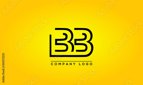 Unique, Modern, Elegant and Geometric Style Typography Alphabet BB letters logo Icon