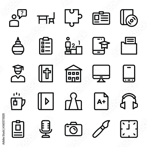 School, Education, Stationery, Office Vector Icons 5