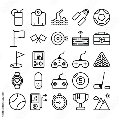 Sports Line Vector Icons 3