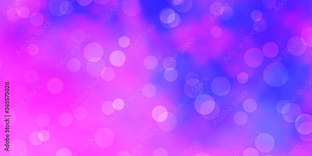 Light Purple, Pink vector layout with circles. Abstract illustration with colorful spots in nature style. Pattern for websites, landing pages.
