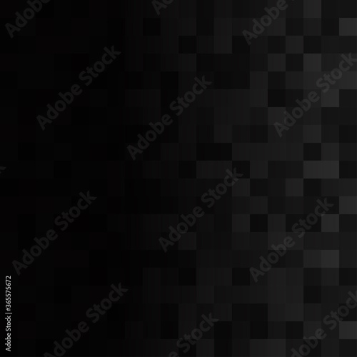 Abstract background of small squares in black and gray colors with horizontal gradient