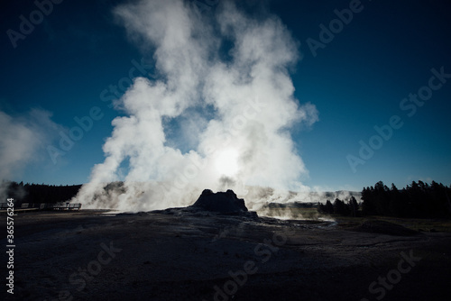 Castle Geyser in Yellowstone National Park, Wyoming. 