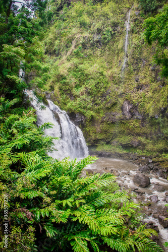 Upper Waikani Falls   Three Bears   Maui  Hawaii  Road to Hana