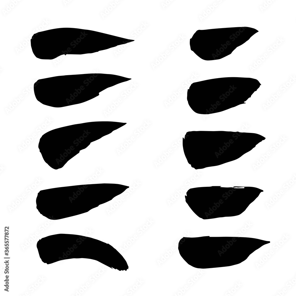 Set of black strokes, part four Set of black strokes, part four