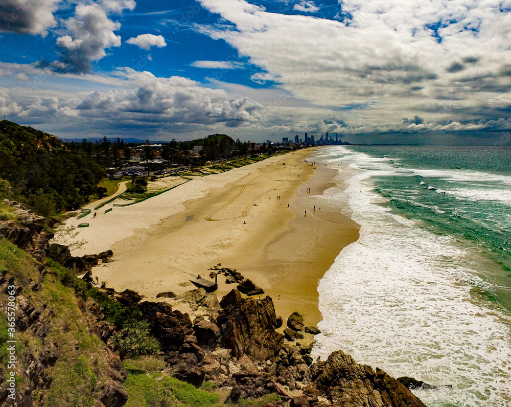 Stockfoto Mick Schamburg Park Surfer's Paradise Lookout Burleigh Rock ...