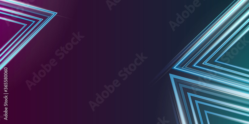 Vector modern frames with dynamic neon glowing lines isolated on black background. Art graphics with laser effect. Design element for business cards, gift cards, invitations, flyers, brochures