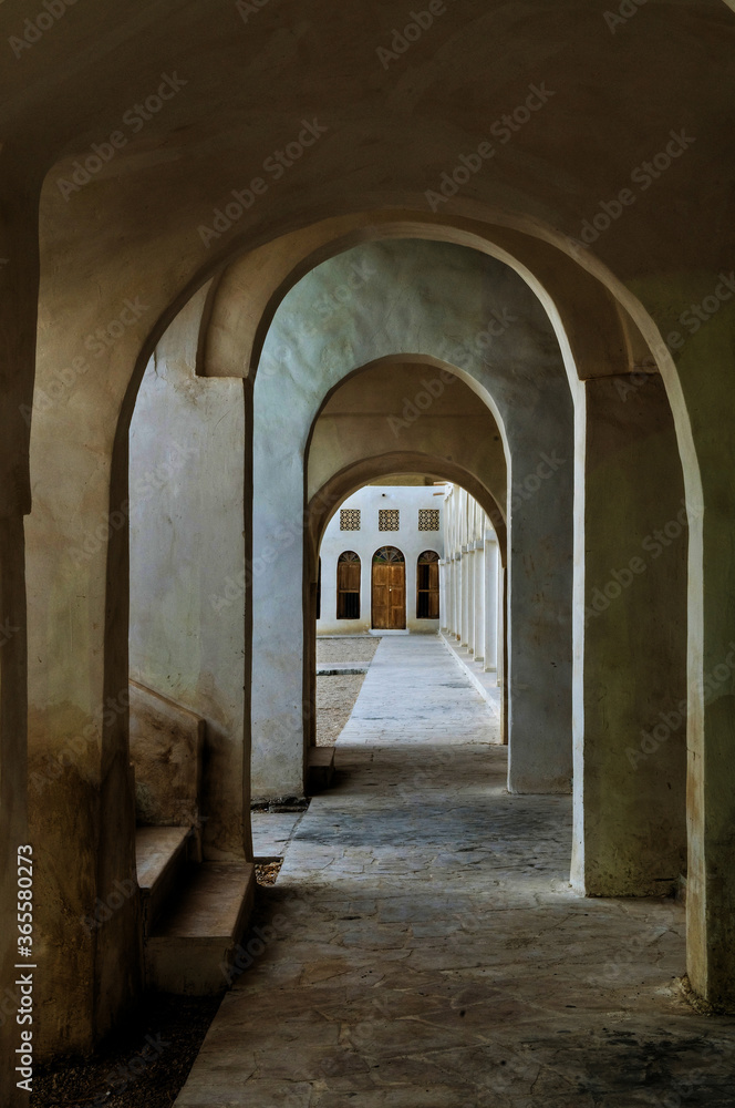 An old historic Arab palace from the inside