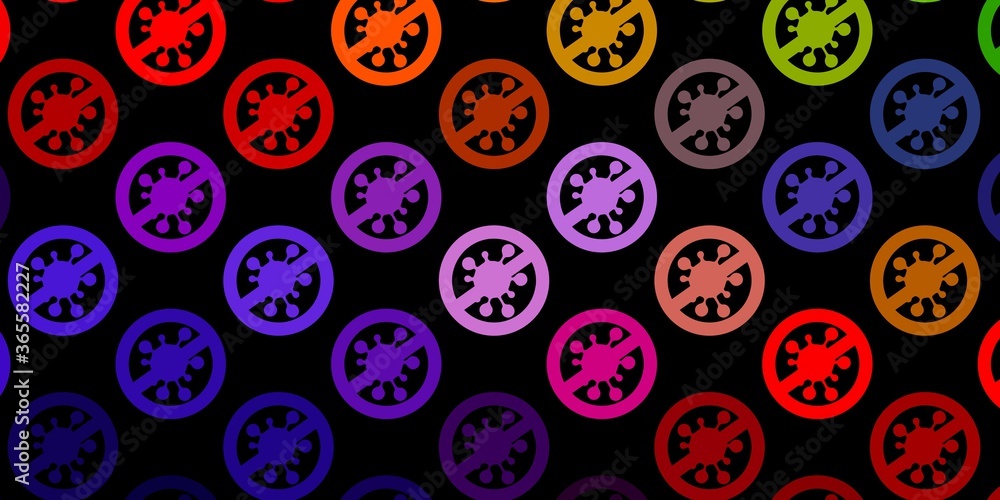 Dark Blue, Red vector backdrop with virus symbols. Dark Blue, Red vector backdrop with virus symbols.