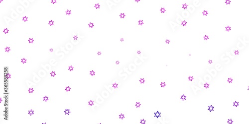 Light purple vector pattern with coronavirus elements. © Guskova