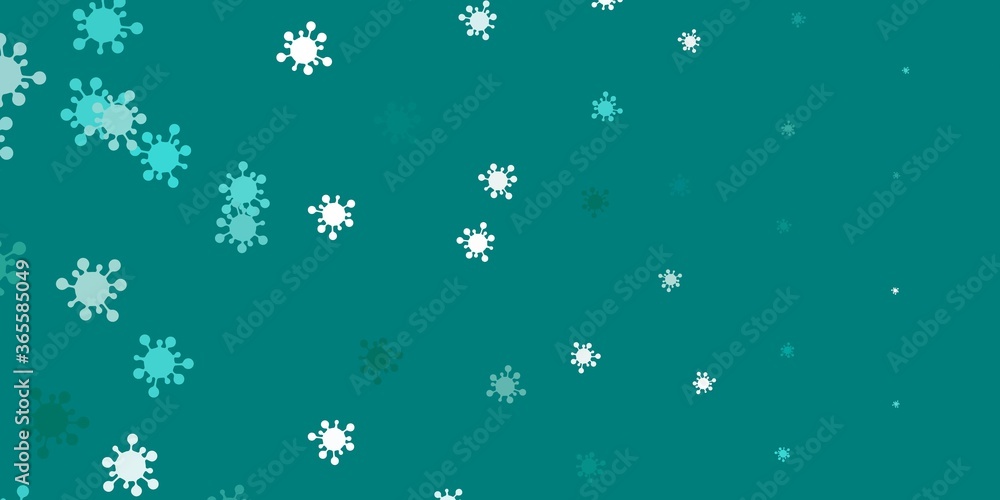 Light green vector background with covid-19 symbols. Light green vector background with covid-19 symbols.