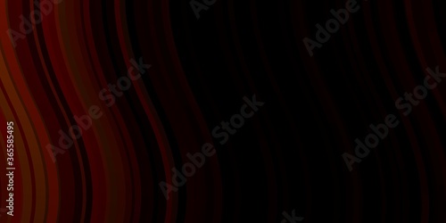 Dark Red vector background with lines. Bright sample with colorful bent lines, shapes. Pattern for ads, commercials.