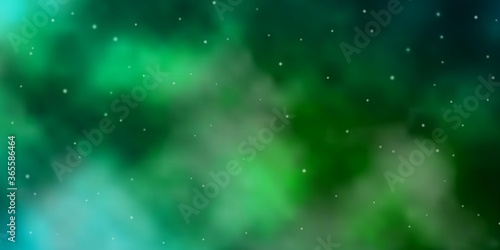 Light Green vector texture with beautiful stars. Shining colorful illustration with small and big stars. Pattern for websites, landing pages.