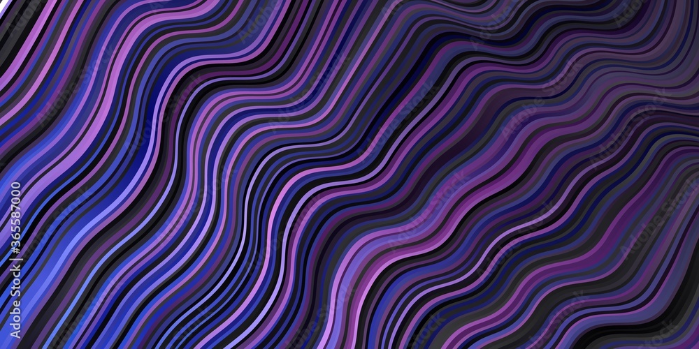 Dark Pink, Blue vector background with bent lines. Colorful illustration in abstract style with bent lines. Pattern for websites, landing pages.