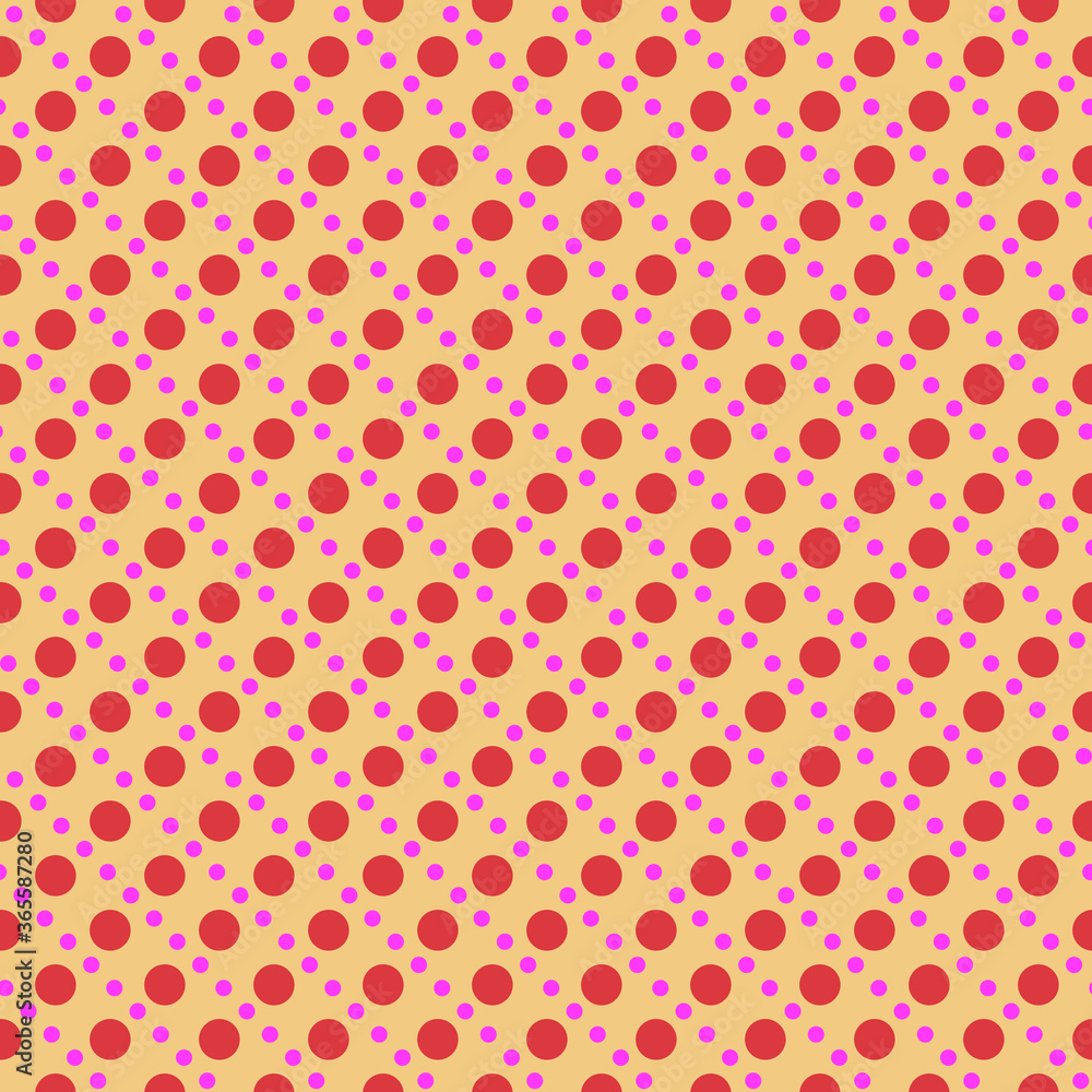 Two sized polkadots seamless repeat pattern background Two sized polkadots seamless repeat pattern background