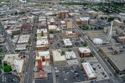 Aerial View of Casper, One of the largest Towns in Wyoming