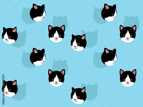 Ball Animal Character Cat Cute Cartoon Background Wallpaper-01