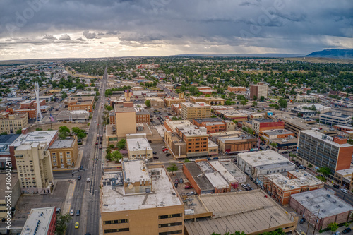 Aerial View of Casper, One of the largest Towns in Wyoming