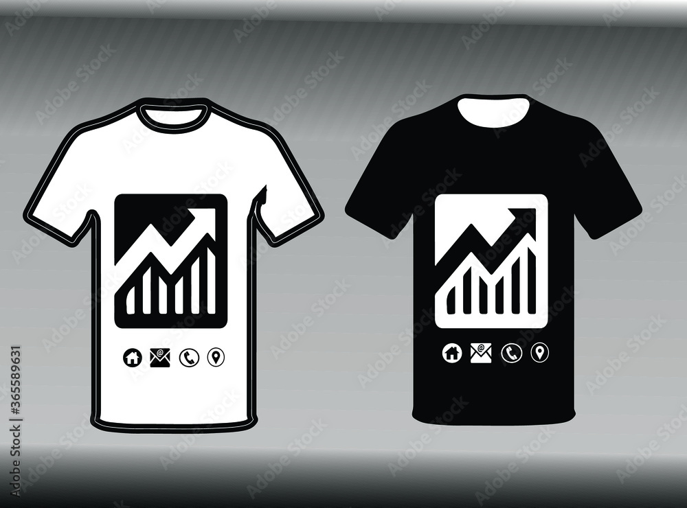 new modern t shirt design with financial icon new modern t shirt design with financial icon