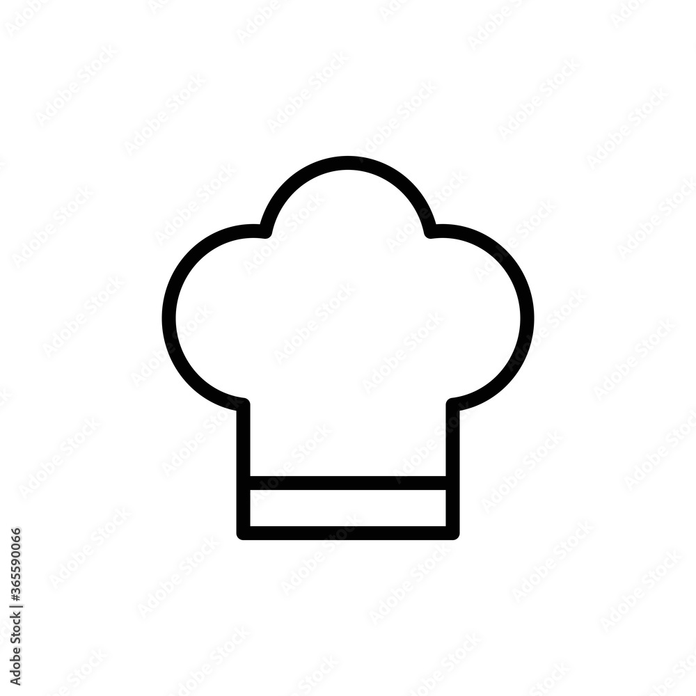 Chef hat icon vector logo illustration flat style Chef hat icon vector logo illustration flat style