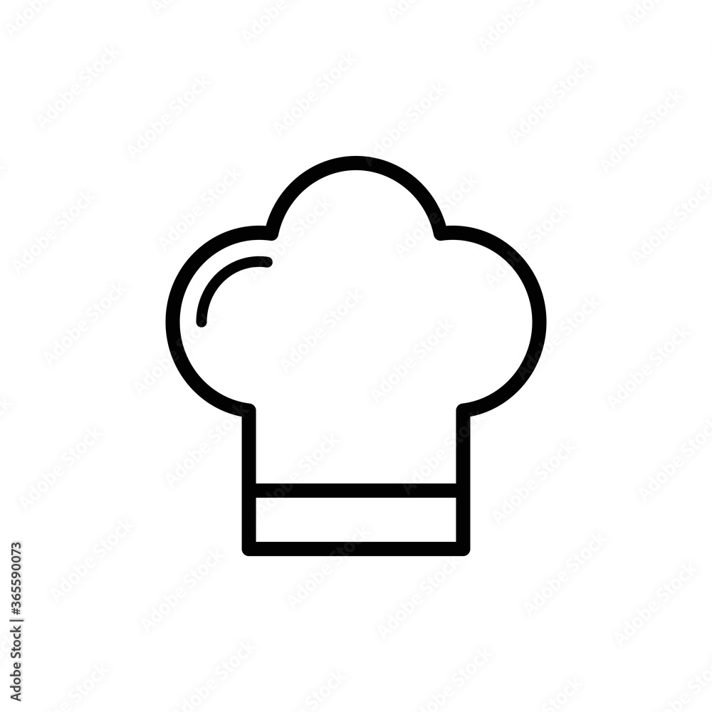 Chef hat icon vector logo illustration flat style Chef hat icon vector logo illustration flat style