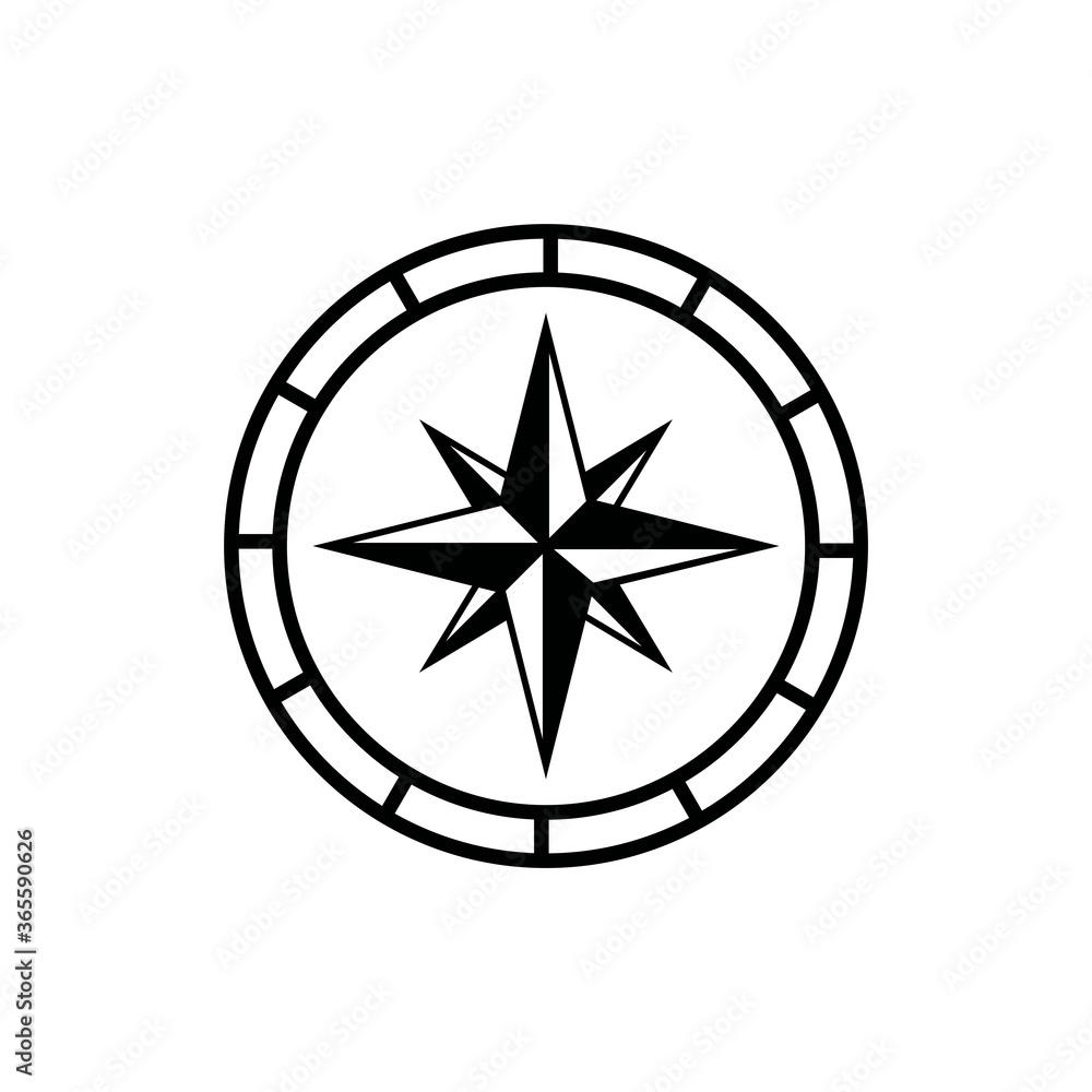 Compass icon vector logo design template Compass icon vector logo design template