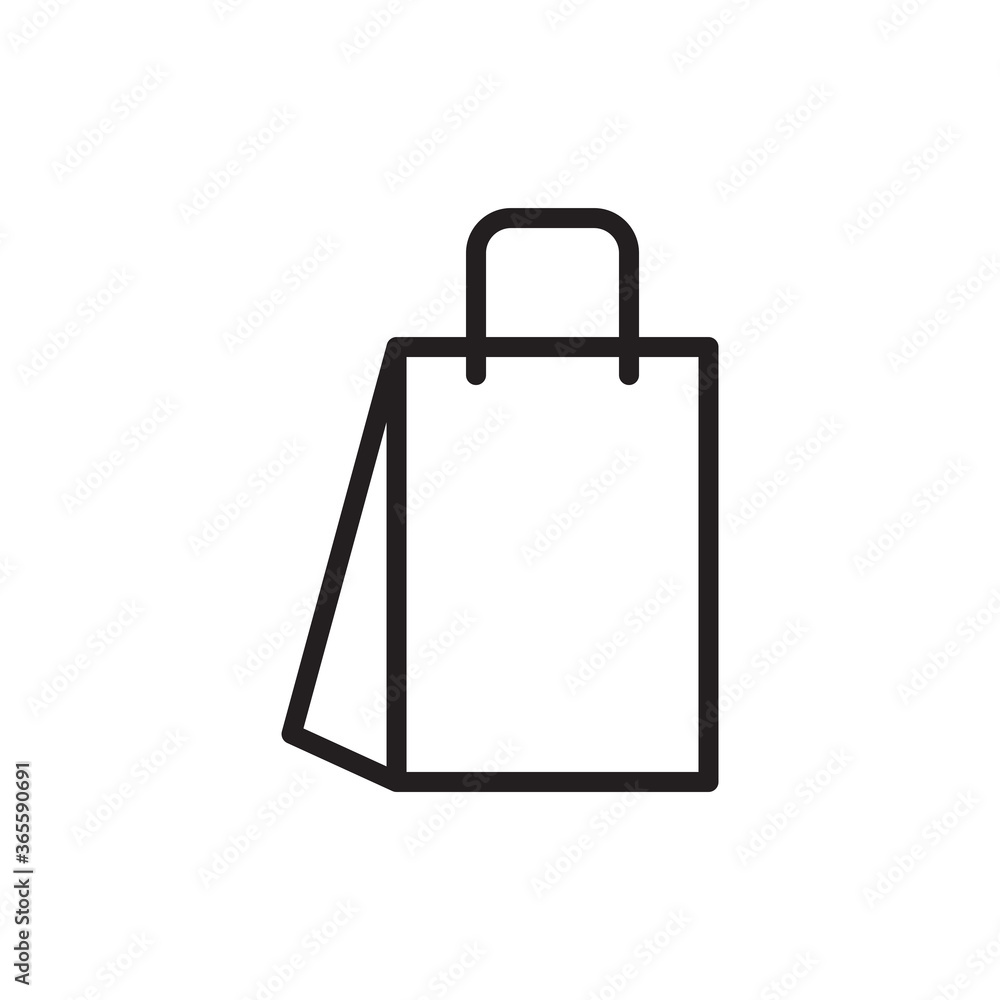 Paper bag icon vector logo design template Paper bag icon vector logo design template