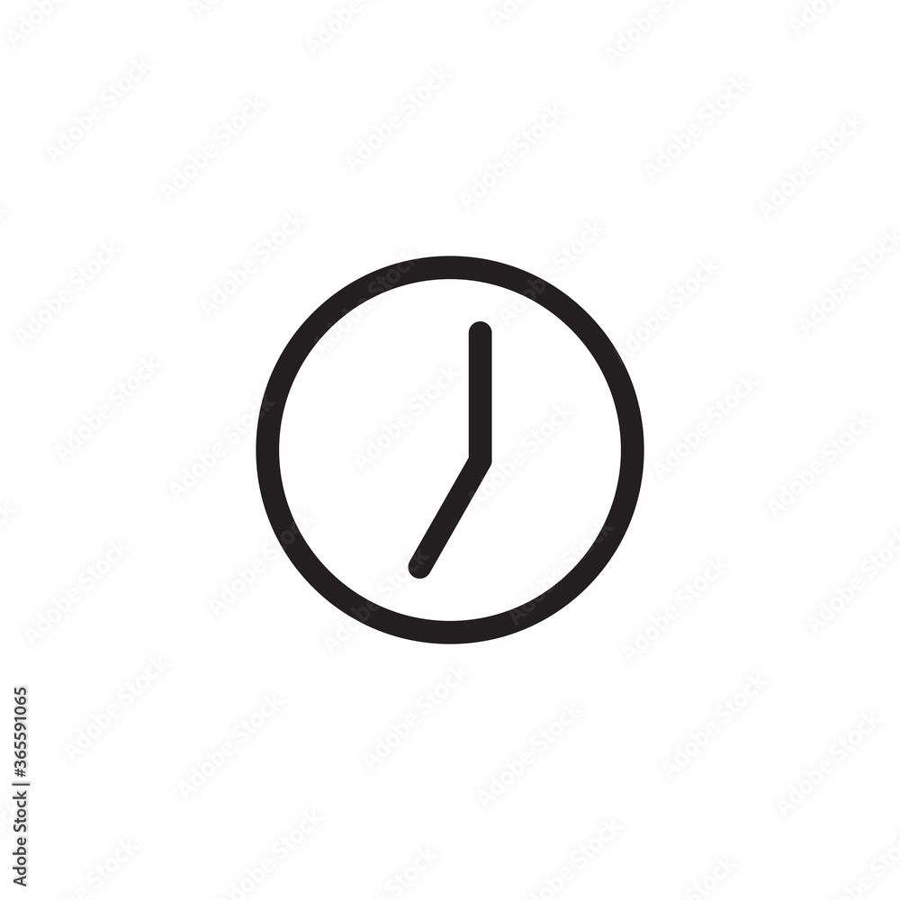 Clock icon vector logo design flat style illustration Clock icon vector logo design flat style illustration