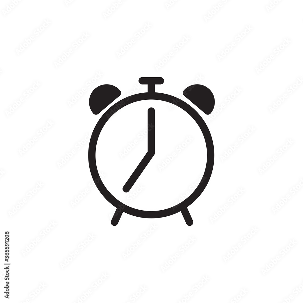 Alarm clock icon vector logo design template Alarm clock icon vector logo design template
