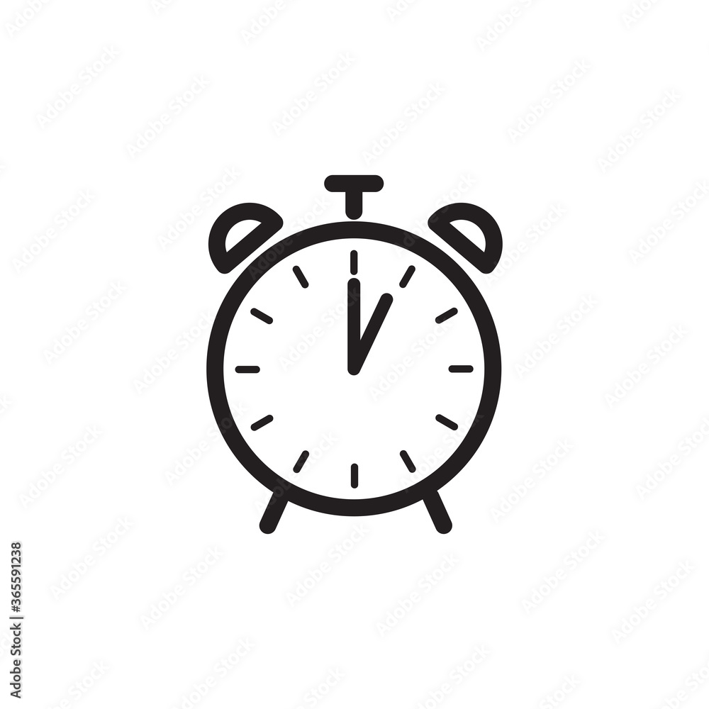 Alarm clock icon vector logo design template Alarm clock icon vector logo design template