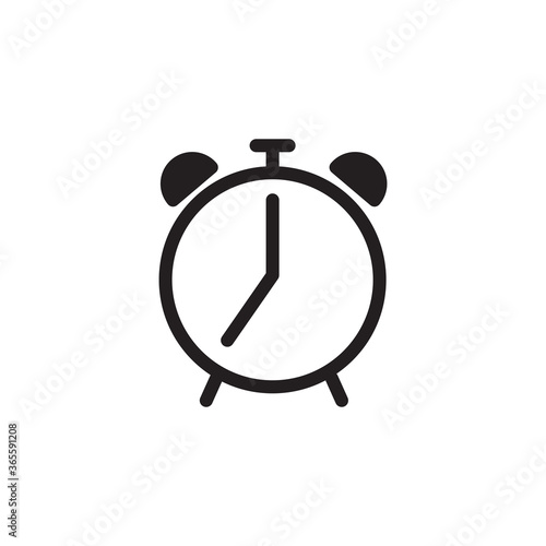Alarm clock icon vector logo design template