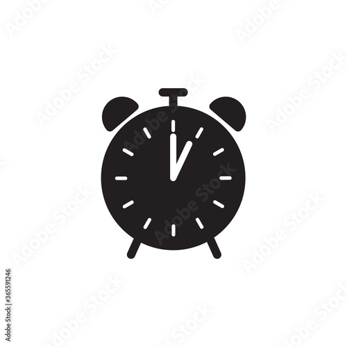 Alarm clock icon vector logo design template