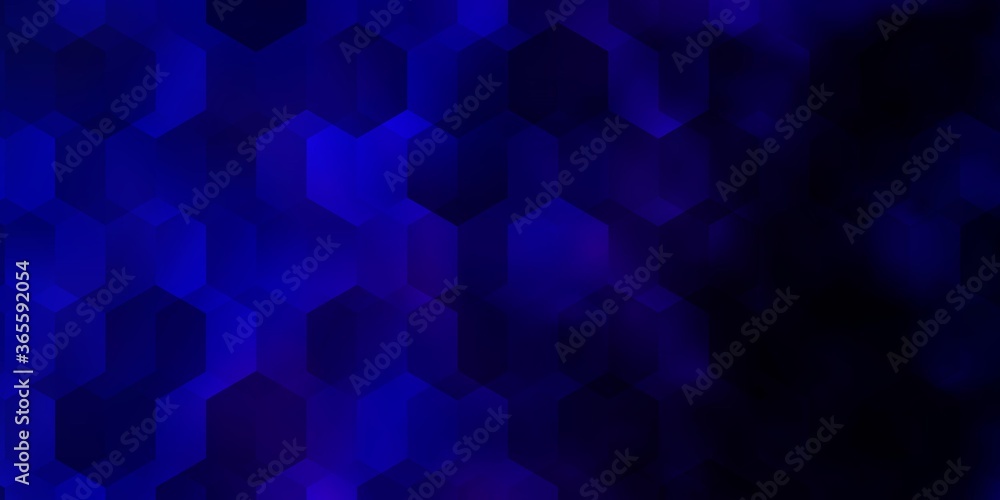 Light Pink, Blue vector template in hexagonal style. Light Pink, Blue vector template in hexagonal style.