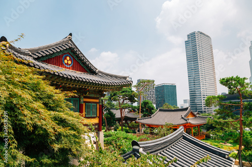 Bongeunsa temple in Seoul, Korea
