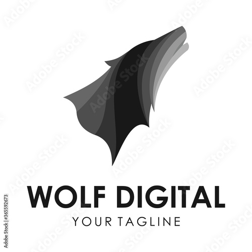 Simple Unique Wolf Dog Icon Symbol Logo For Business Industry 